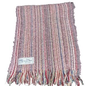 Kerry Woollen Mills Ireland 100% Lambswool Scarf Pink And Purple Toned. EUC